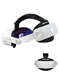 TRANSNOVO Huvudrem Kompatibel med Meta Quest 3, VR-tillbehör för Oculus Quest 3, Enknappsfällbar Lättvikts Elite-rem, Förbättrad Komfort och Stöd för Spelimmersion