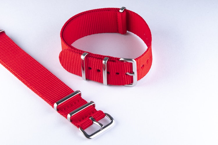 NATO-armband Red 18 mm 20 mm 22 mm 24 mm