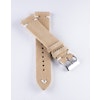 Mocka & Läder Armband Beige / Khaki - 24 mm