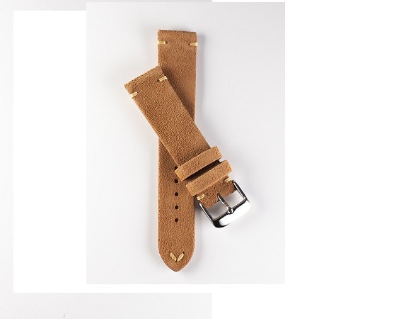 Premium klockarmband av brun mocka 18 - 22 mm - Mjukt och skönt