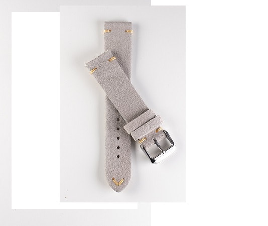 Premium klockarmband av beige - khaki mocka 18 - 22 mm