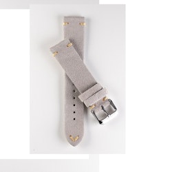 Premium klockarmband av beige - khaki mocka 18 - 22 mm