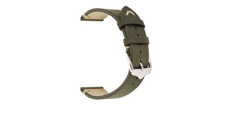 Vintage klockarmband mjukt grönt kalvläder 18-22 mm