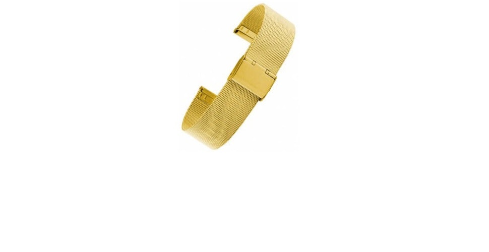 Guld Mesh - Milanese fint  flätat armband 8 mm - 24 mm