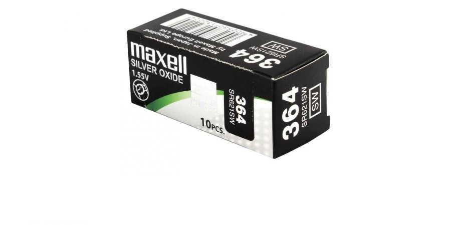 Batteri Maxell - 364 - SR621SW - Silveroxid - Välj mellan 1- 2 - 5 och 10-pack