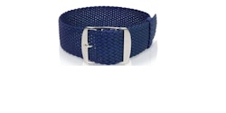 Perlon armband i blått med stålspänne 12 mm - 22 mm XL - längd
