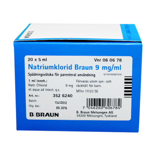 Natriumklorid Braun 9 mg/ml 20 x 5 ml