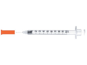 Insulinsprutor med nål 25G - 1 ml (100st) - Kliniklagret Sverige AB