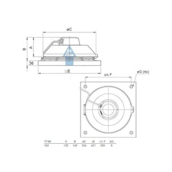 Systemair TFSK 160 Takfläkt Röd