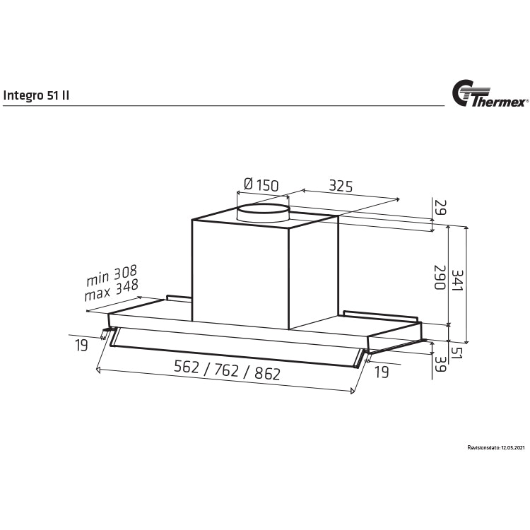 Thermex Integro 51 II 90cm (Rostfri)