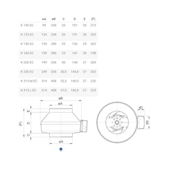 Systemair Kanalfläkt K 250 EC sileo