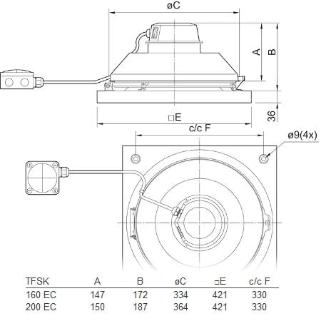 Systemair TFSK 160 EC Sileo Svart