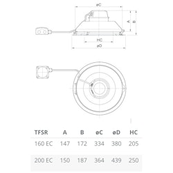 Systemair TFSR 160 EC Sileo Svart