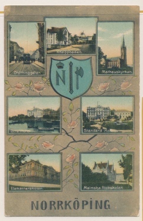 Norrköping - turistkort tidigt 1900-tal