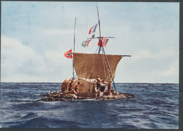 Heyerdal ute på seglats