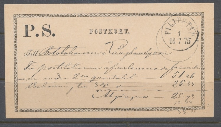 Filipstad 1875 postkort