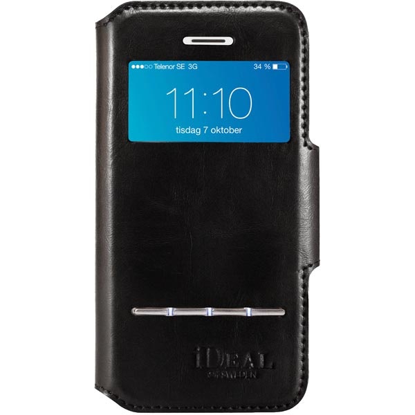 iDeal Premium PU Swipe Wallet för iPhone 5/5S/SE, avtagbart skal, svart -  duktig phone