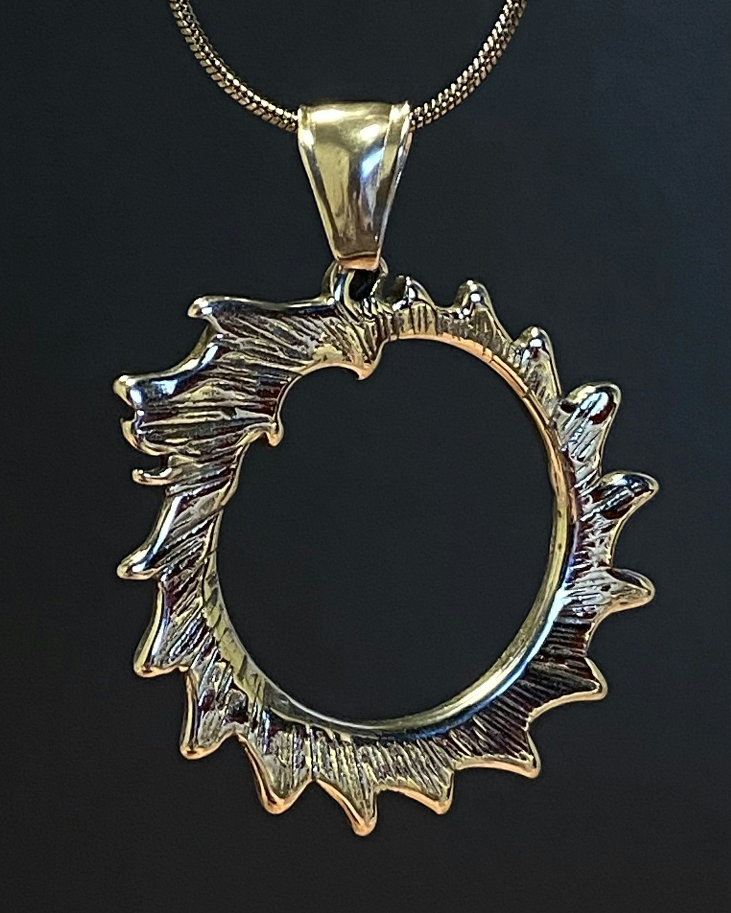 Serpent with runes pendant
