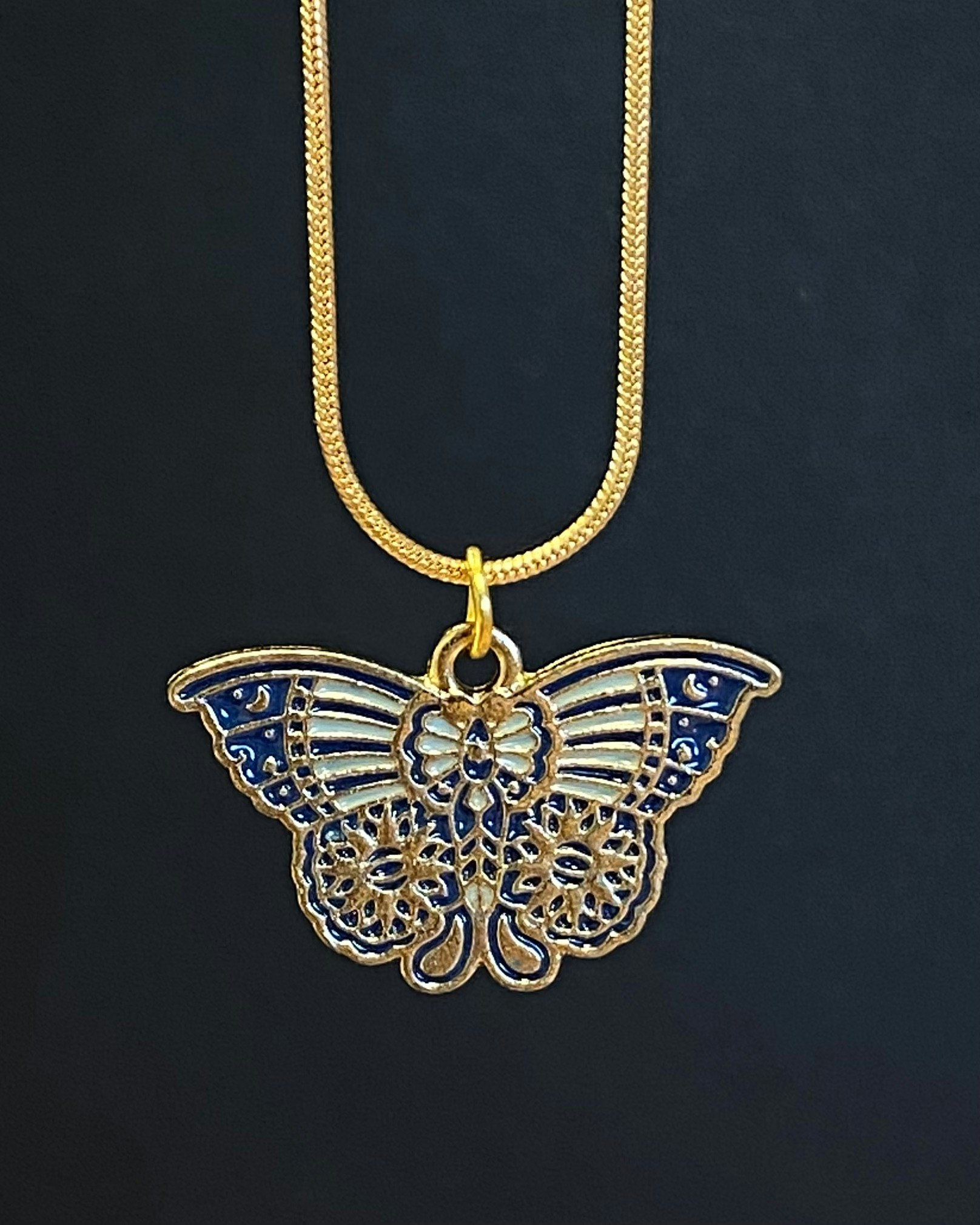 Butterfly charm necklace