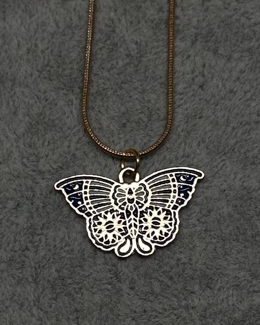 Butterfly charm necklace