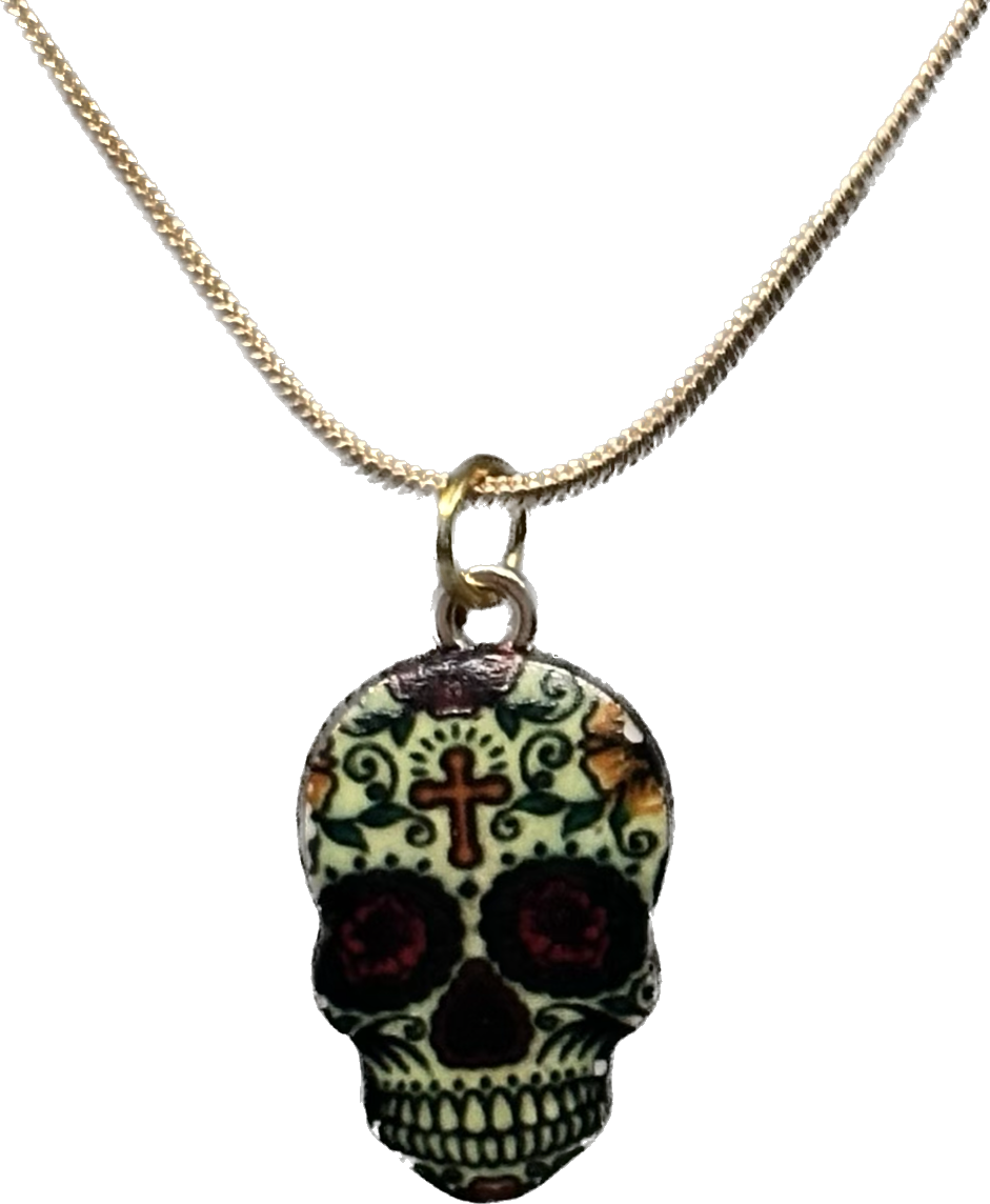 Sugar skull charm necklace 1