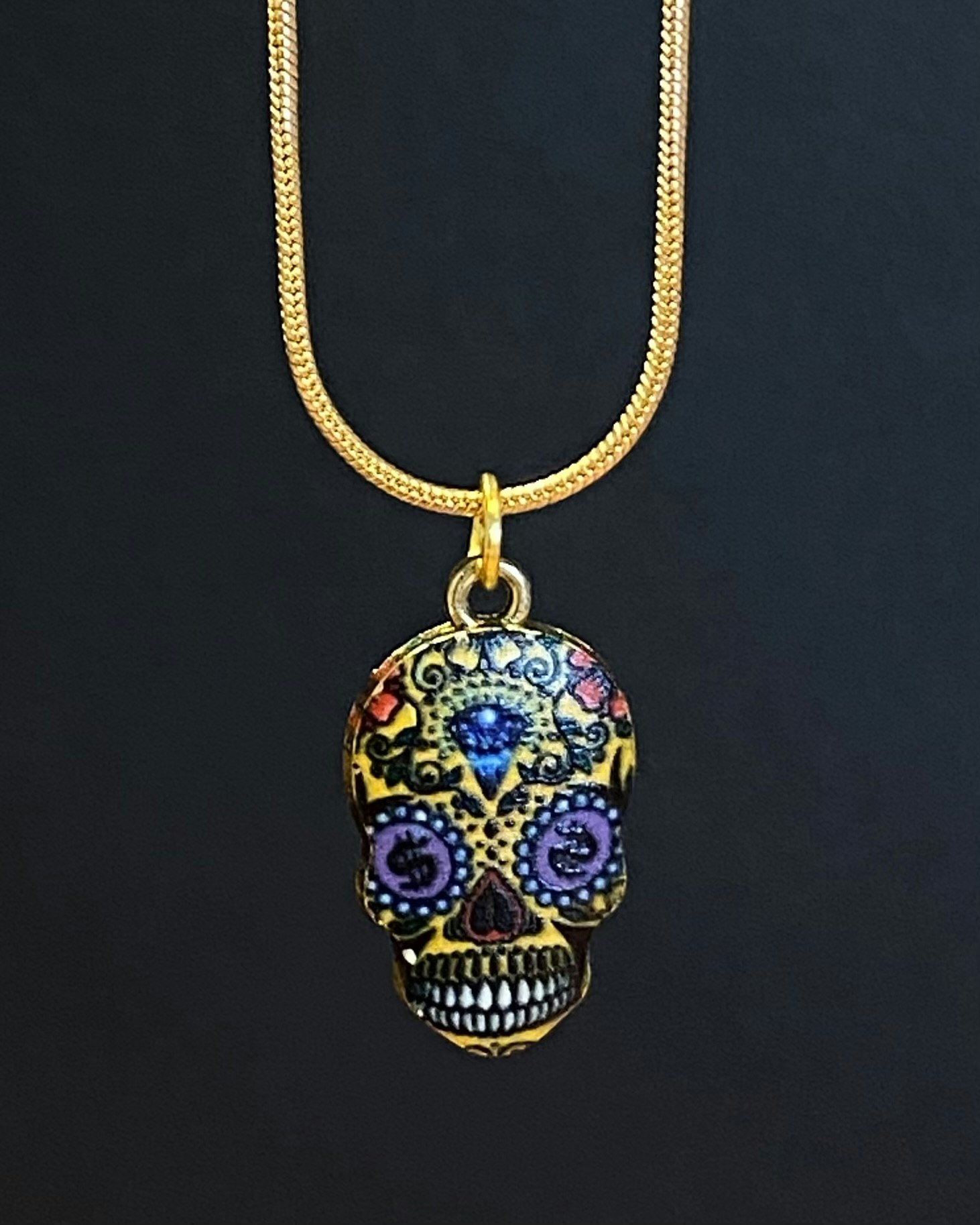 Sugar skull charm necklace 2