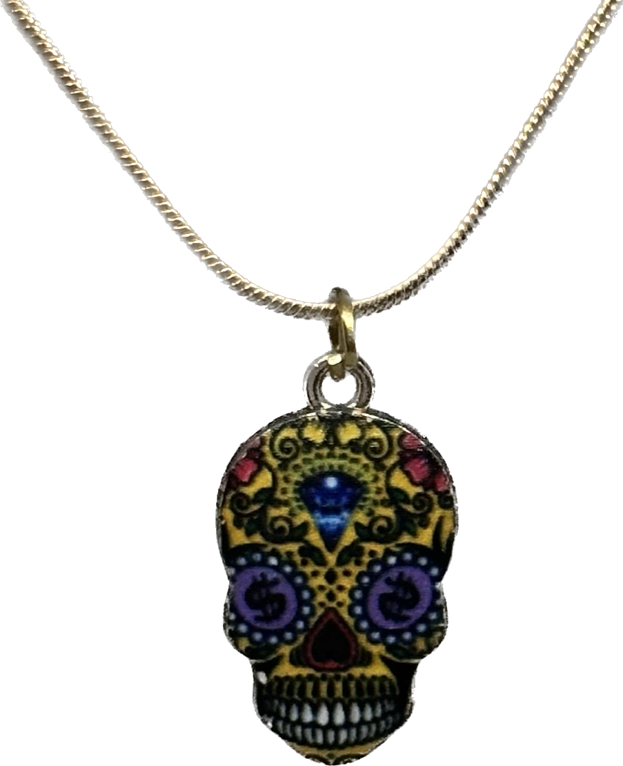 Sugar skull charm necklace 2