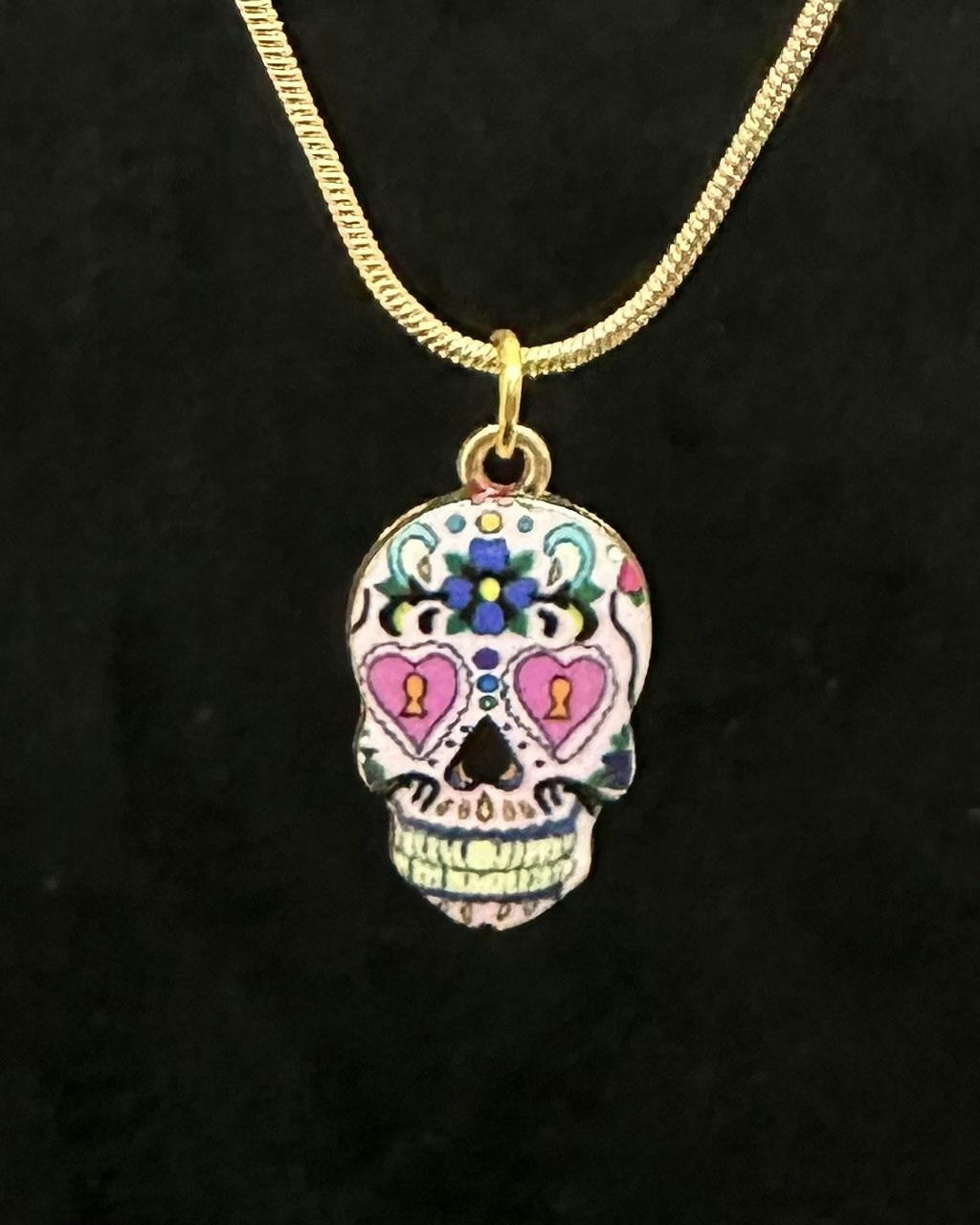 Sugar skull charm necklace 3