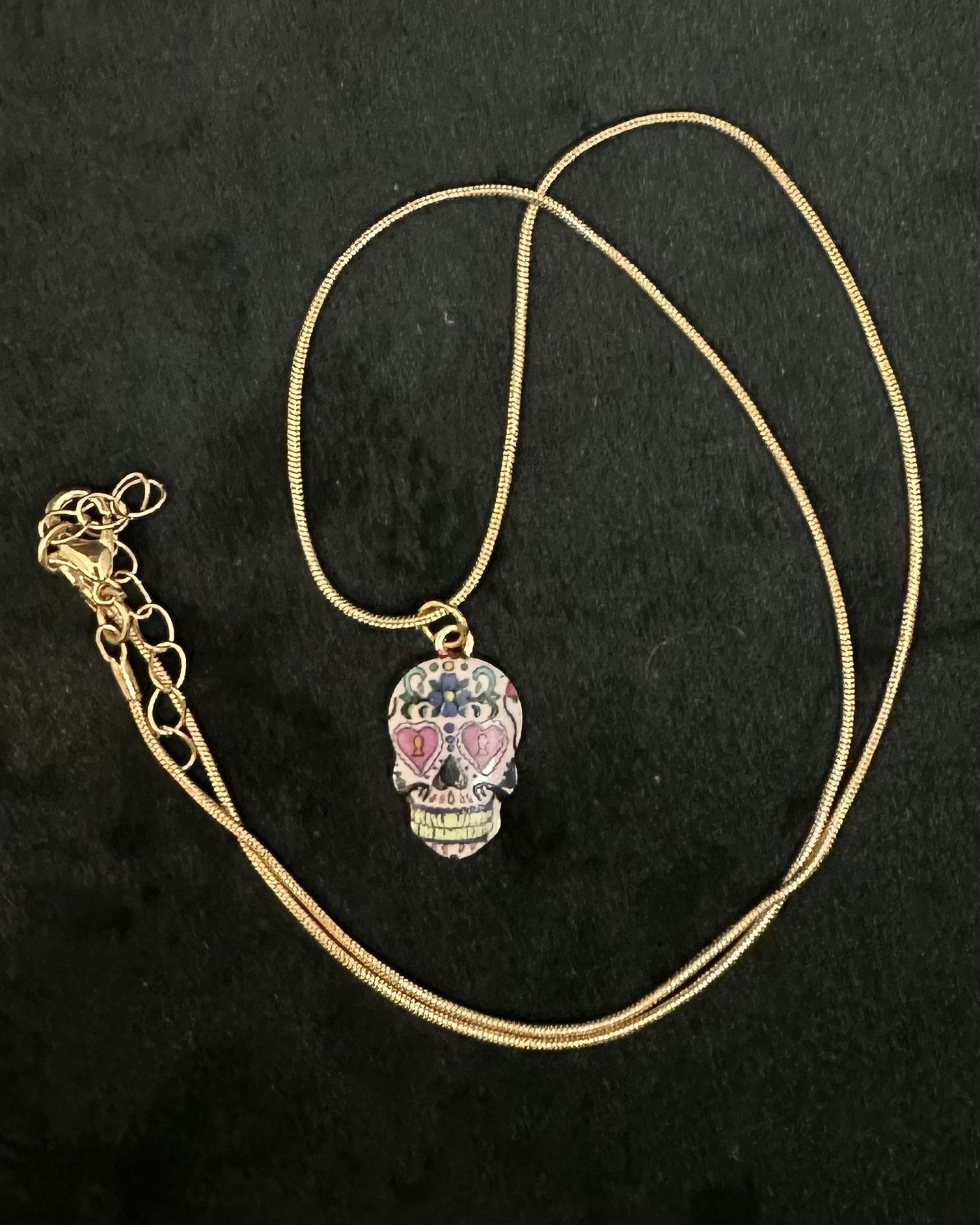 Sugar skull charm necklace 3