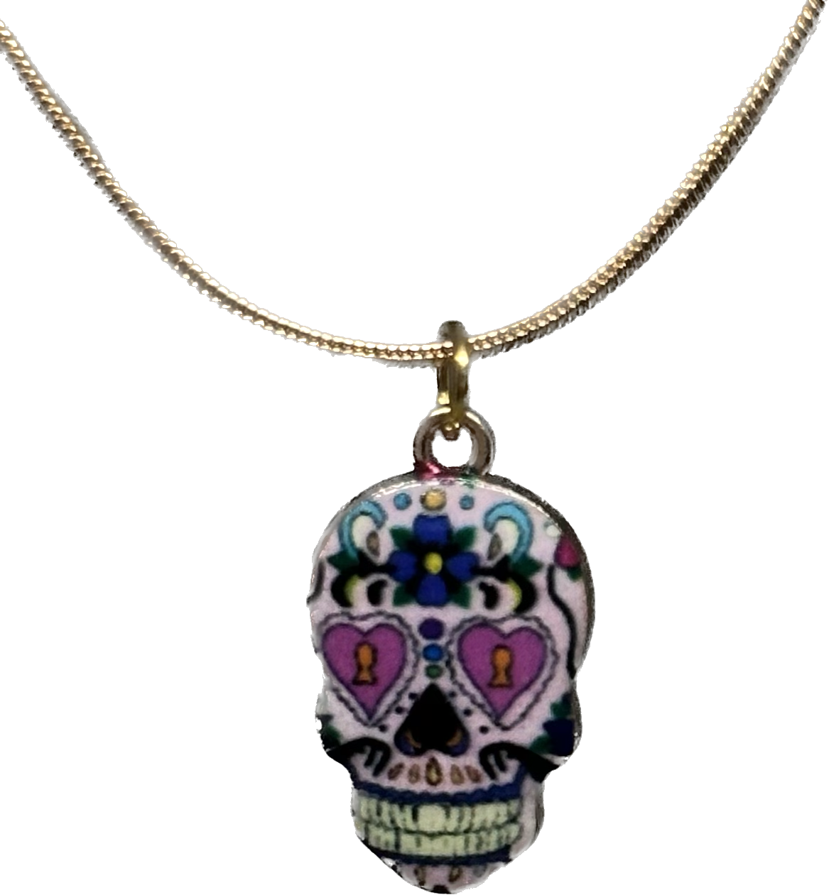 Sugar skull charm necklace 3