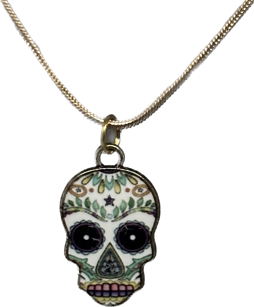 Sugar skull charm necklace 5