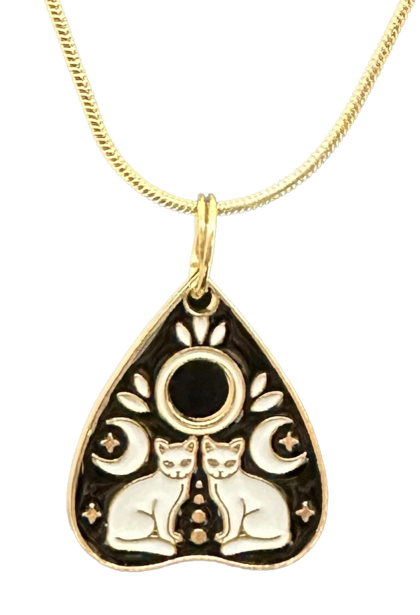 Ouija cats charm necklace