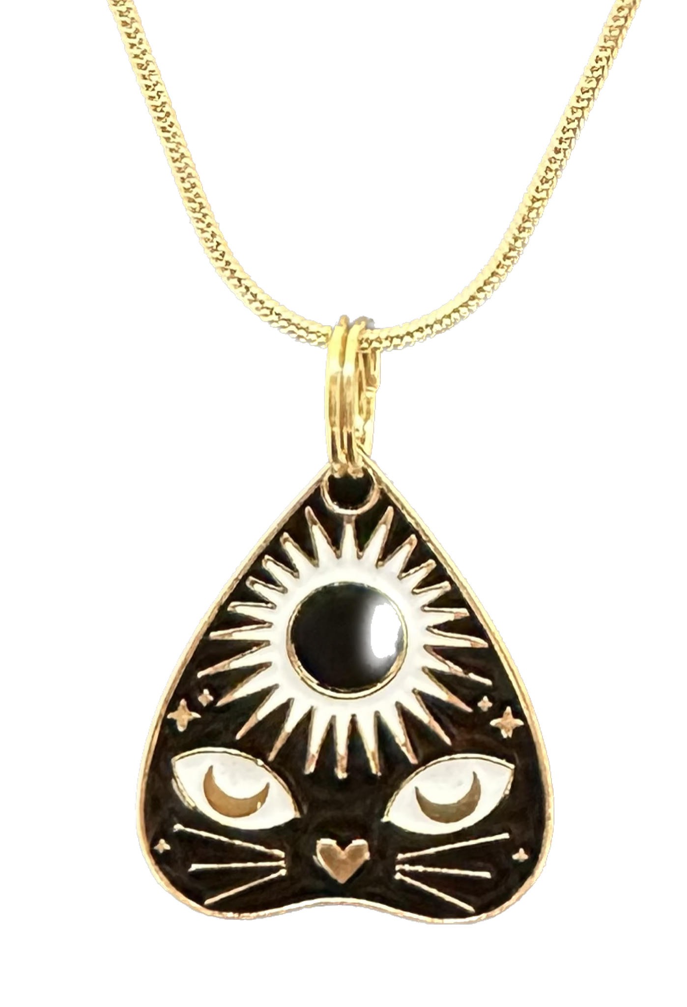 Ouija cat charm necklace