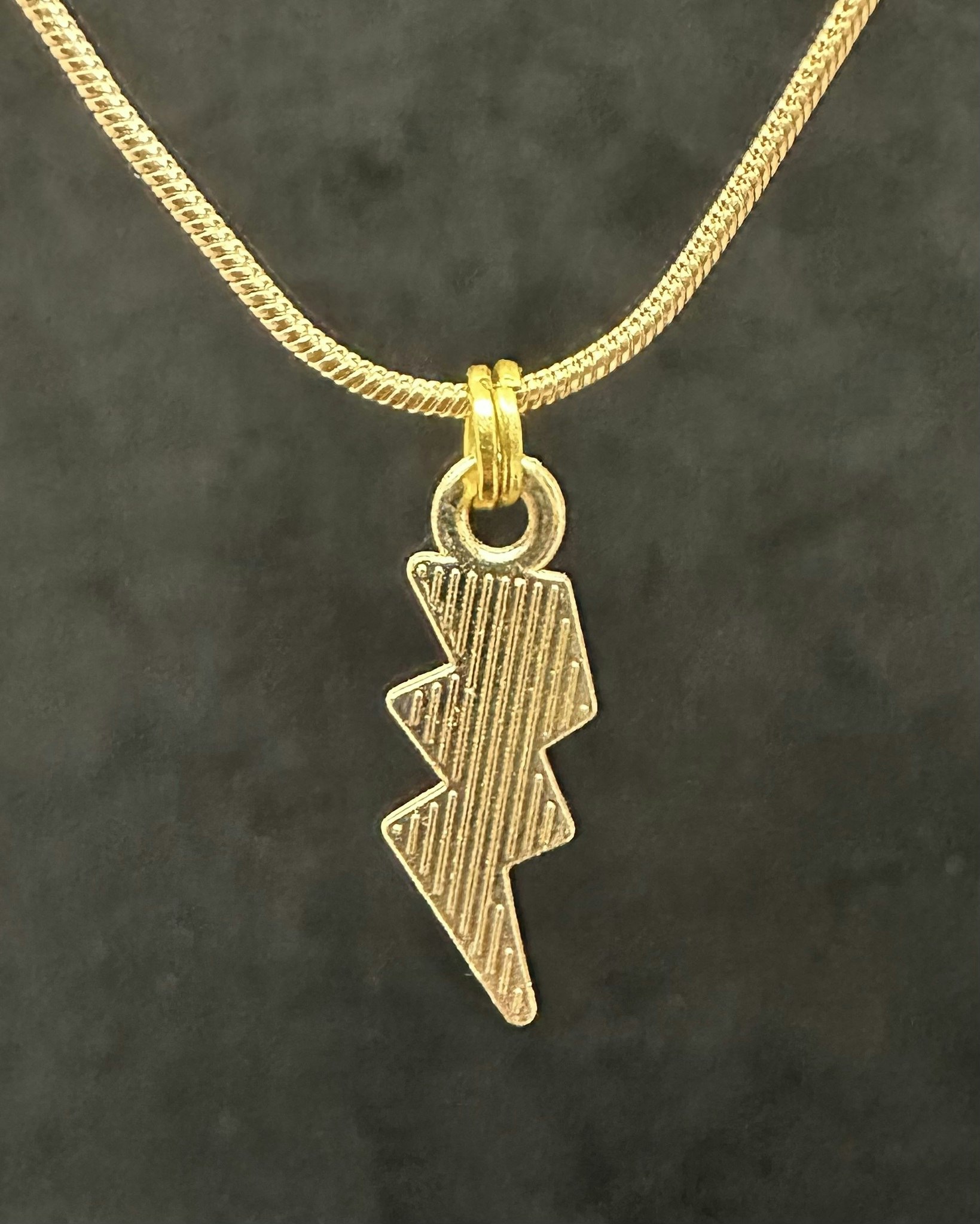 Red lightning charm necklace
