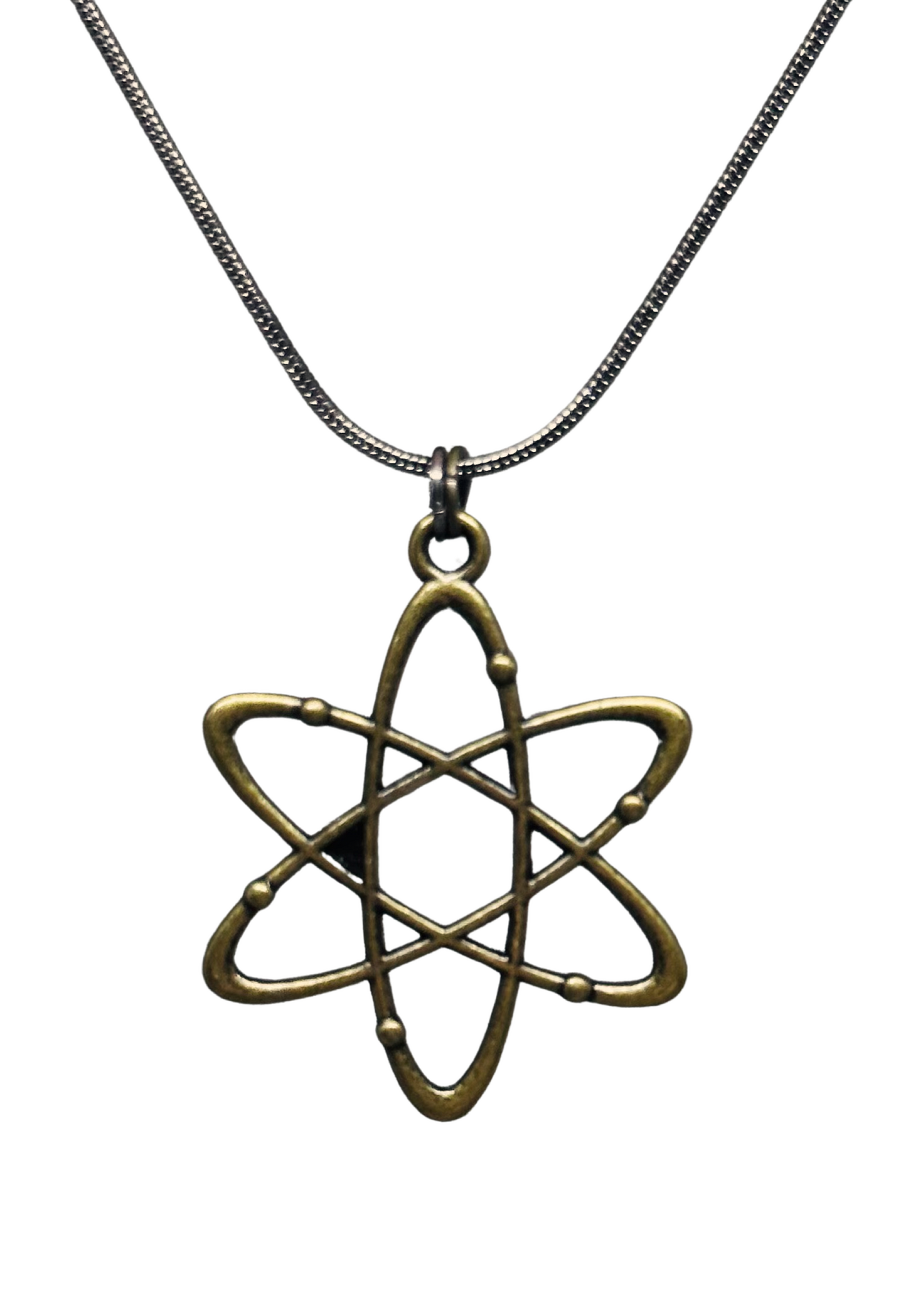 Atom charm necklace