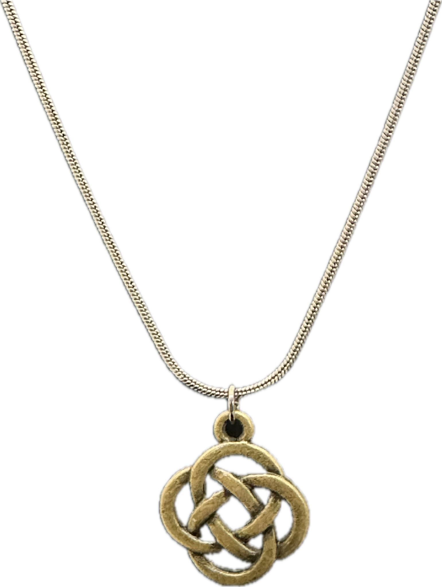 Knot charm necklace