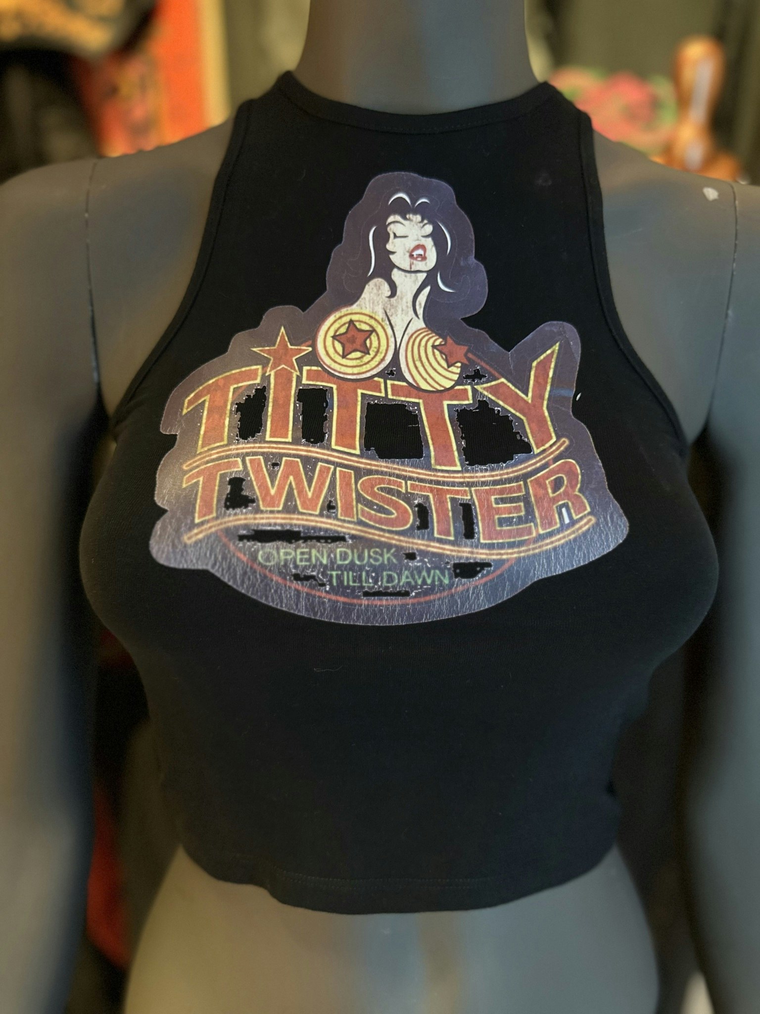 Titty Twister cropped tank top