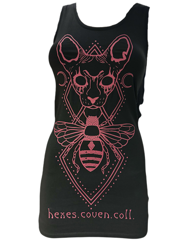 Sacred cat long and slim tank top