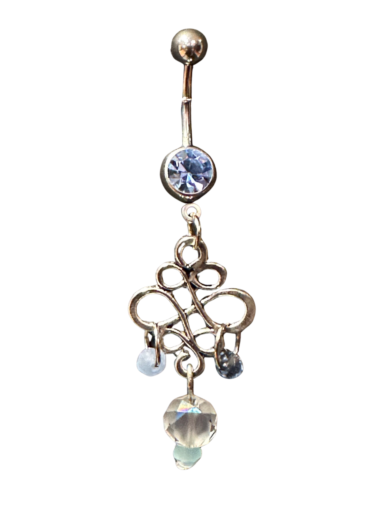 Navelsmykke Blue Ornament