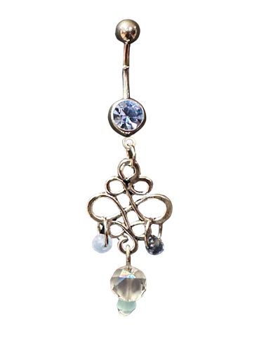 Navelsmykke Blue Ornament