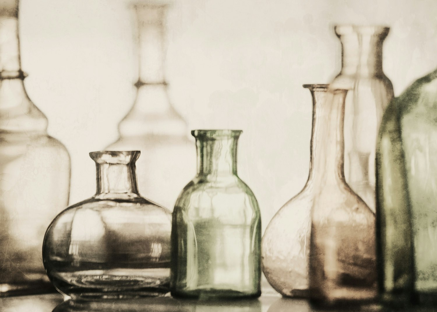 Glassy Bottles - Art Print