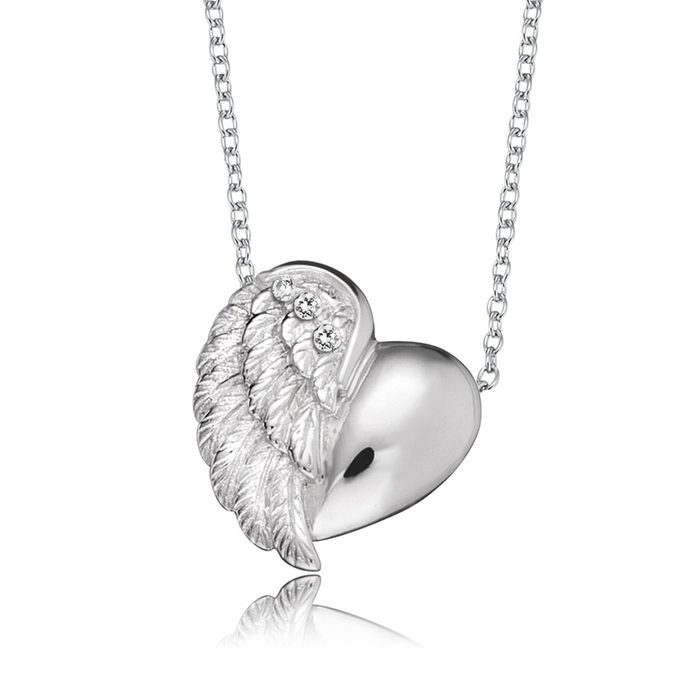 Halsband Heartwing silver
