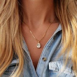 Mini Drop Necklace/ Crystal Gold