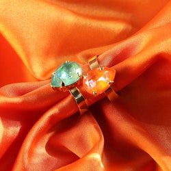 Mini Drop Ring/ Orange Glow Delite