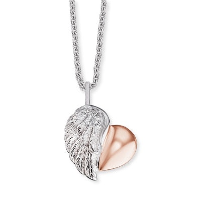 Halsband Heartwing Silver/Rosé