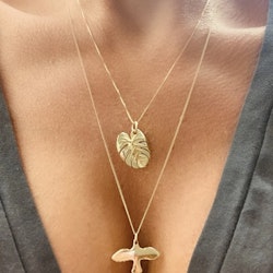 Palm Leaf Necklace Gold
