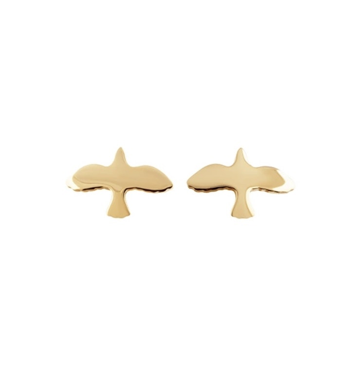 Golden Dove Pin Earrings