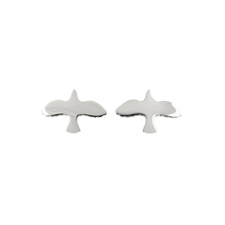Silver Dove Pin Earrings