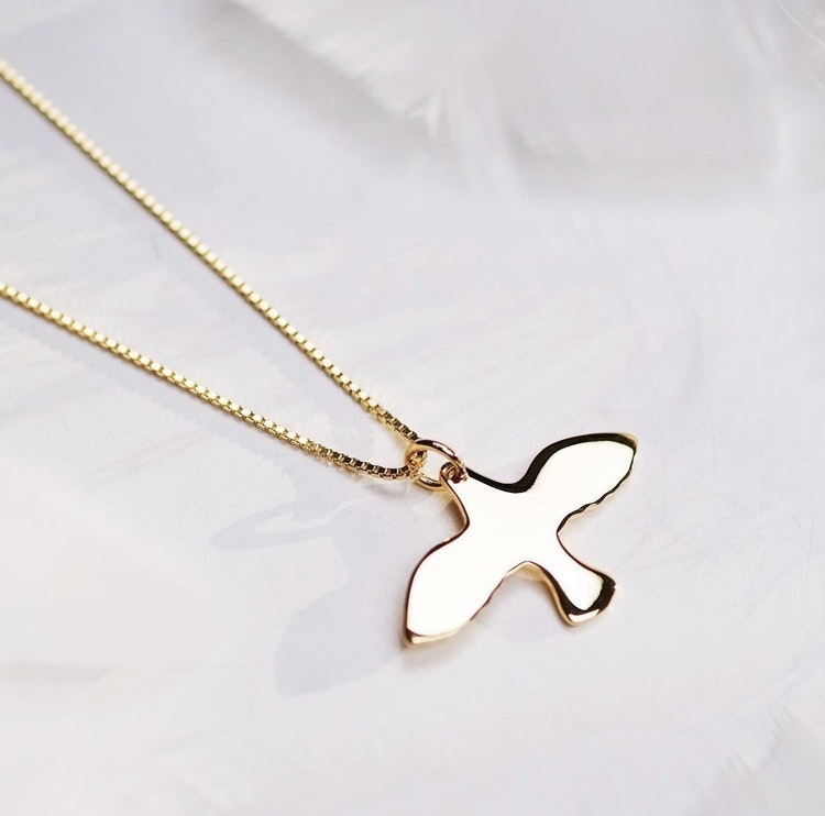 Golden Small Dove Necklace