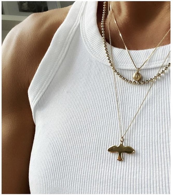 Golden Small Dove Necklace
